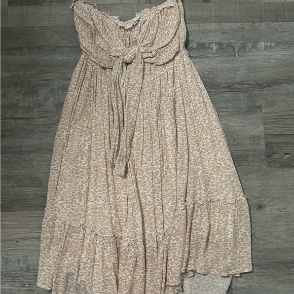 Ocean Drive Dresses & Skirts - Leopard Strapless Sundress Ruffled